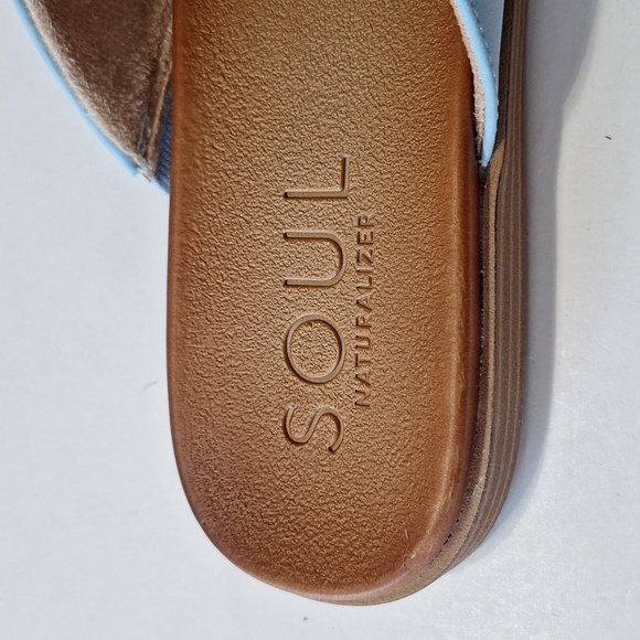 Soul Naturalizer (NEW) Blue Joyful Coquette Flower Comfort Sandals Size 9.5 - Picture 9 of 13
